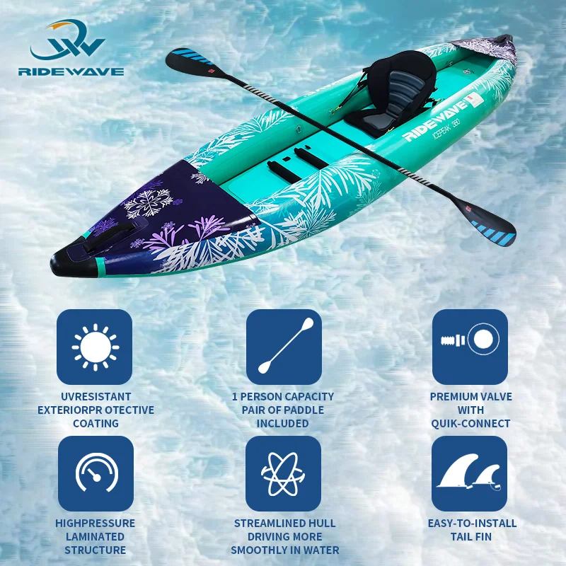 Ridewave 2024 Новое поступление высокое качество oem надувной каяк Каякинг OEM ODM из ПВХ для продажи
