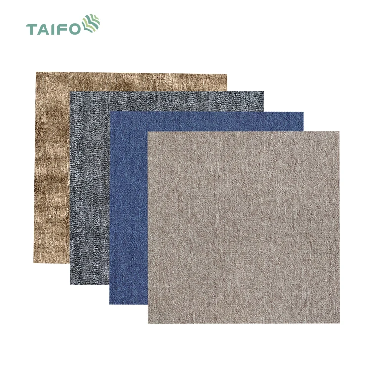 TaiFo Machine Made Carpet Tiles Supplier from China PP / Nylon waterproof fireproof  carpet tile 60x60