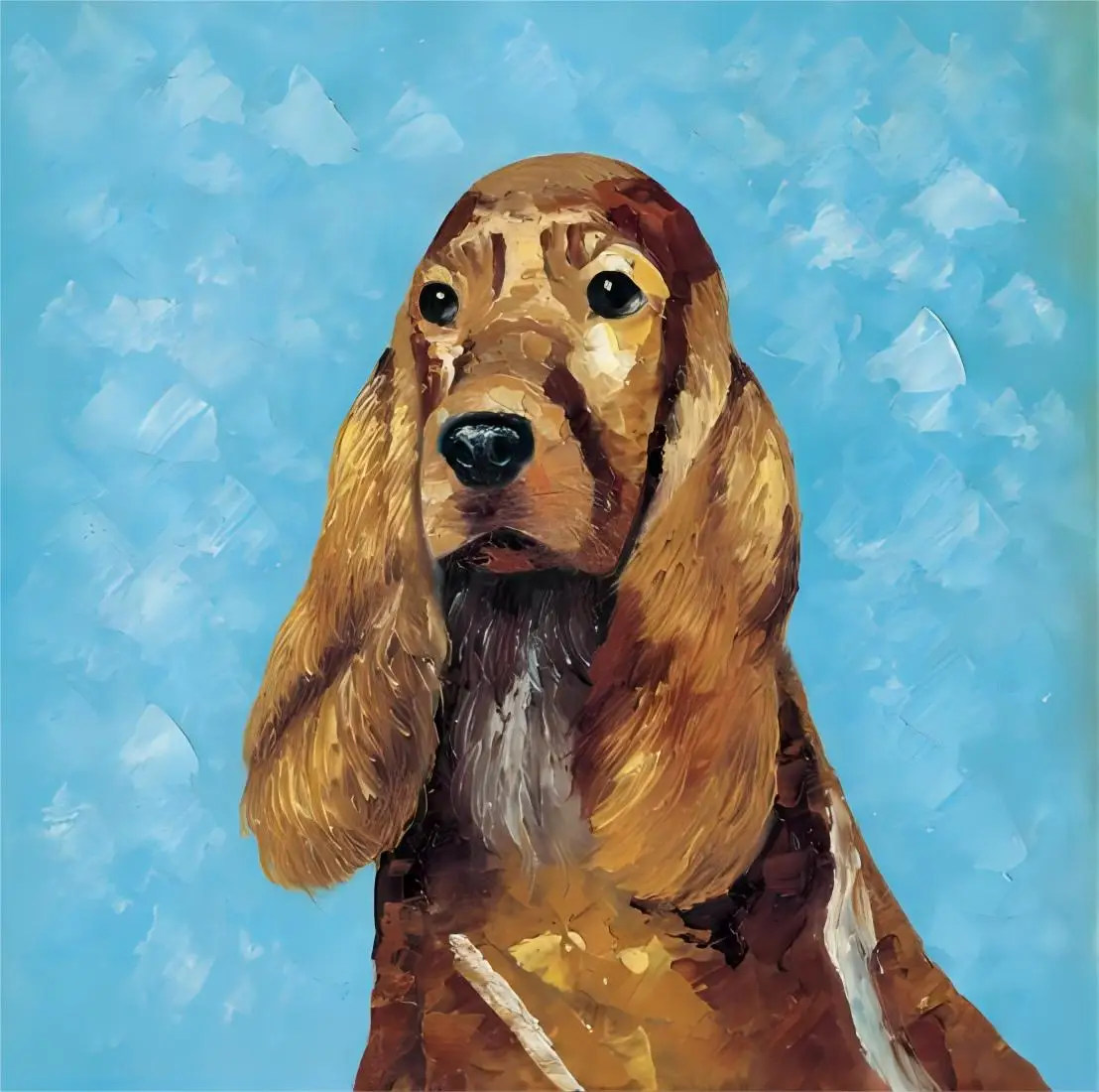 Factory hand painted animal painting Acrylic oil painting lovely pet on canvas for Home decor