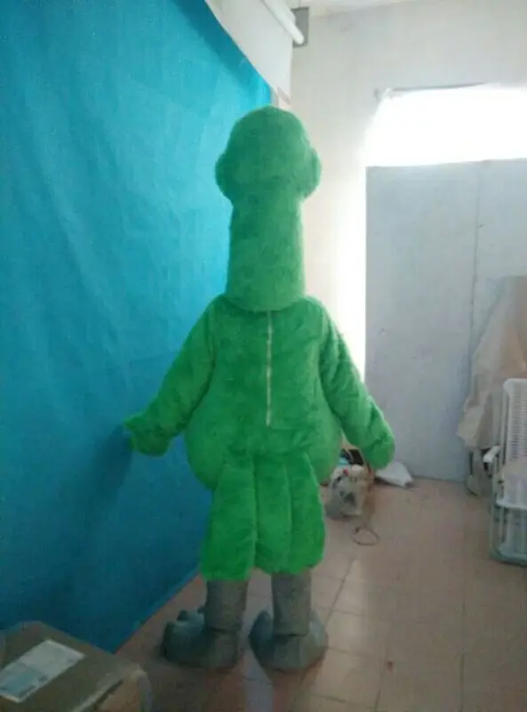 Funtoys  customized Green furry ostrich mascot costumes for halloween cosplay adult bird mascot costumes