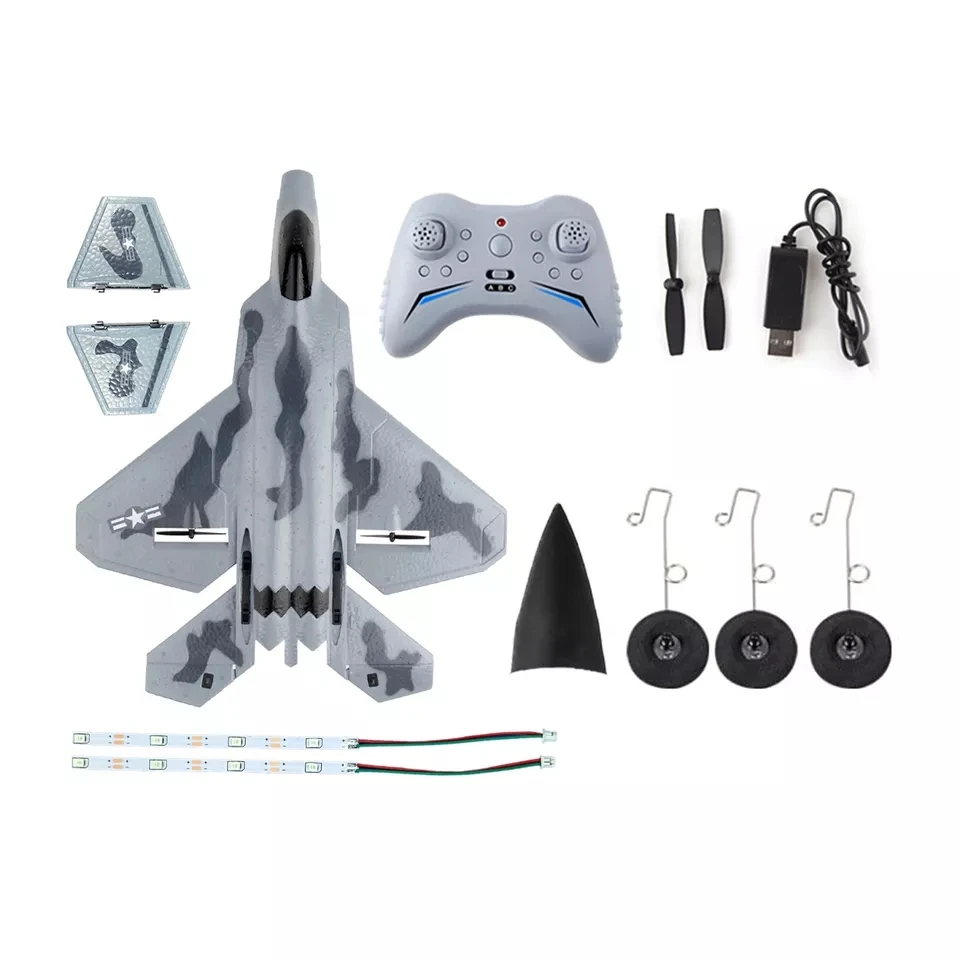 2022 FX-922 Airplane Simulation F-22 fighter EPP Foam Plane 4-Ch 2.4G RC Airplane 2 motors With 6-Axis Gyro For Beginner