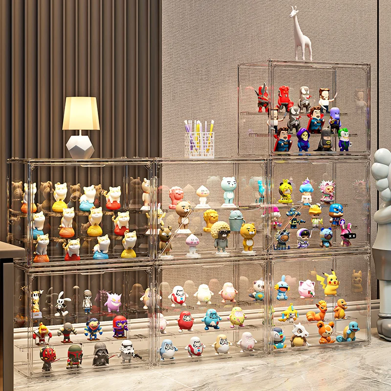 Wannuo Pop Mart Blind Box Dolls Storage Display Toy Figure Plastic Transparent Case