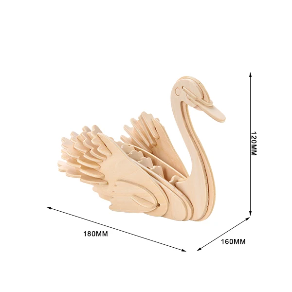 OEM ODM Factory Directly Supply Lovely Toy Wild Zoo animal swan Custom animal DIY painting toy Swan STEM class best supplies