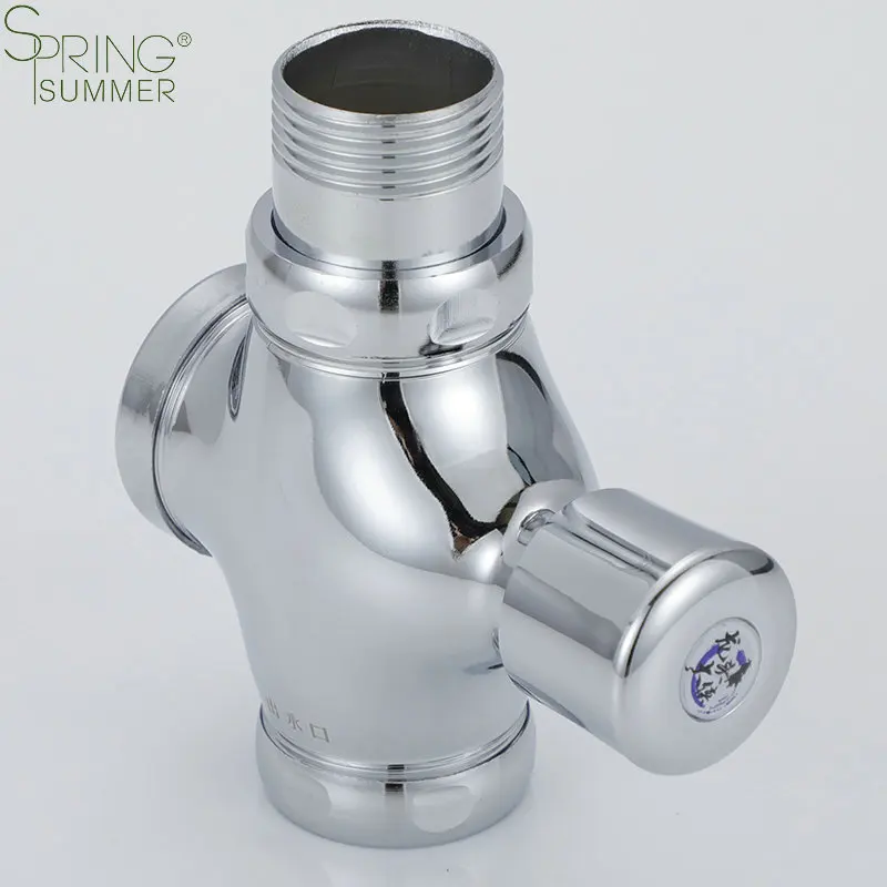 Zinc alloy chrome toilet flush valve flush button Button Type Operated Water Saving Time Delay Flush Valve for Toile