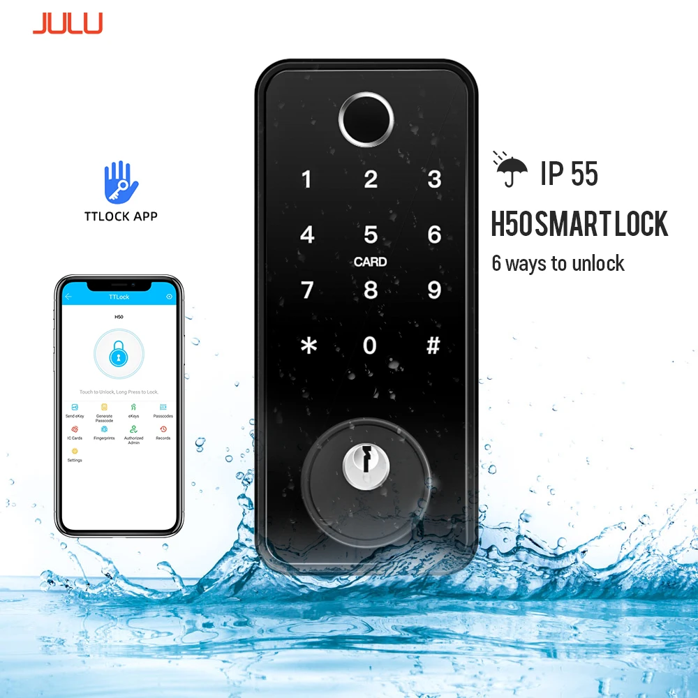Home electronic wifi door smart lock password safety digital door lock