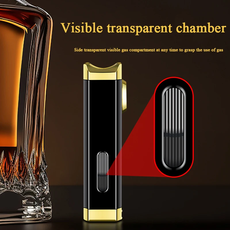 DEBANG cigar lighter triple torch flame windproof new design metal refillable torch lighter with cutter and pretty gift box