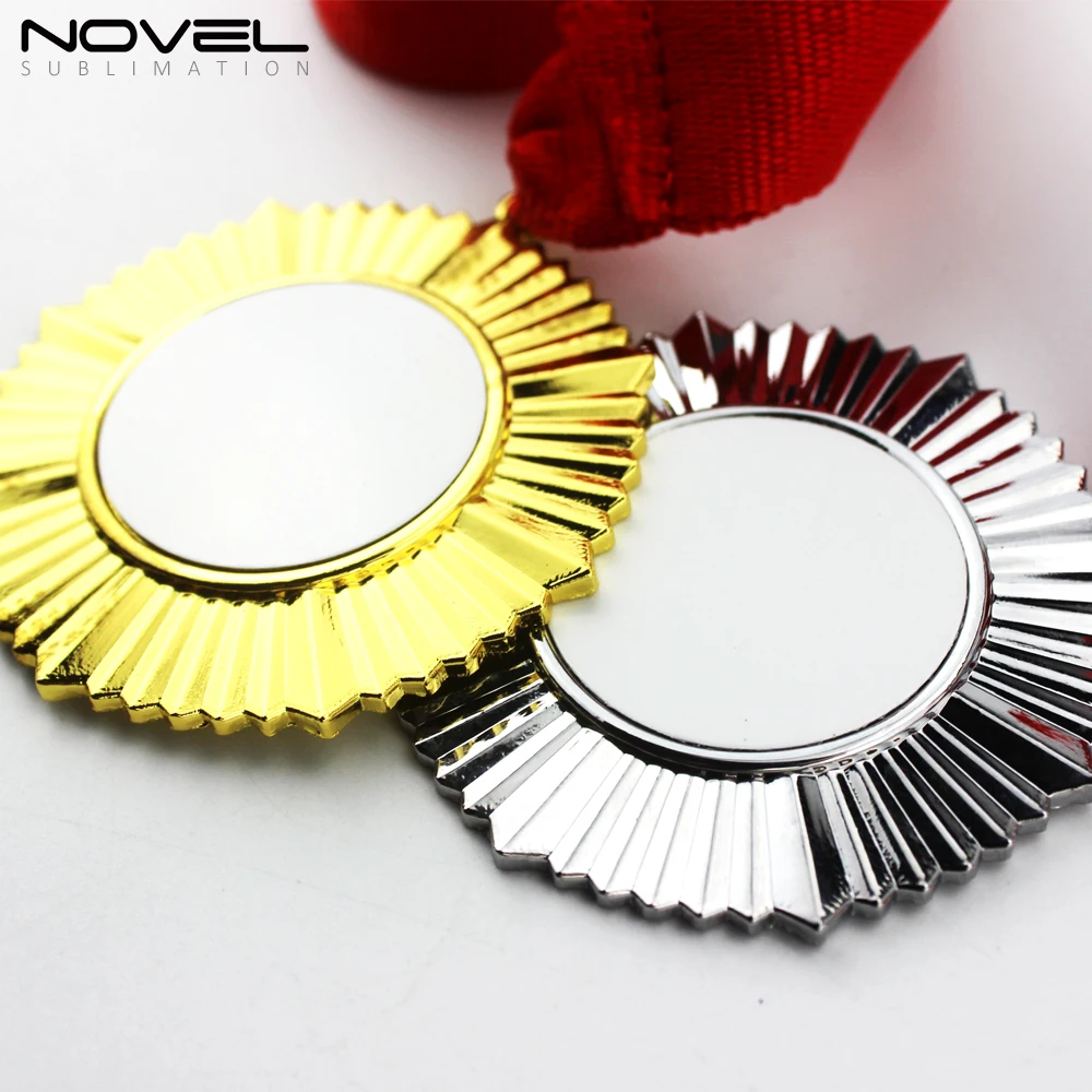 Fashion Custom Blank Zinc Alloy Sublimation Medal Badge