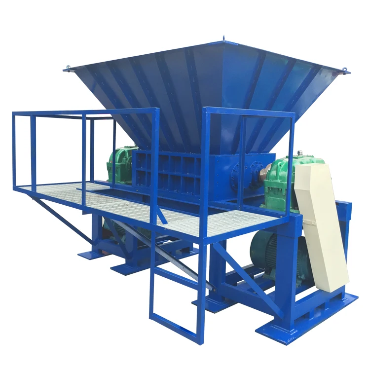 big plastic film double shaft recycling shredder shredding machine