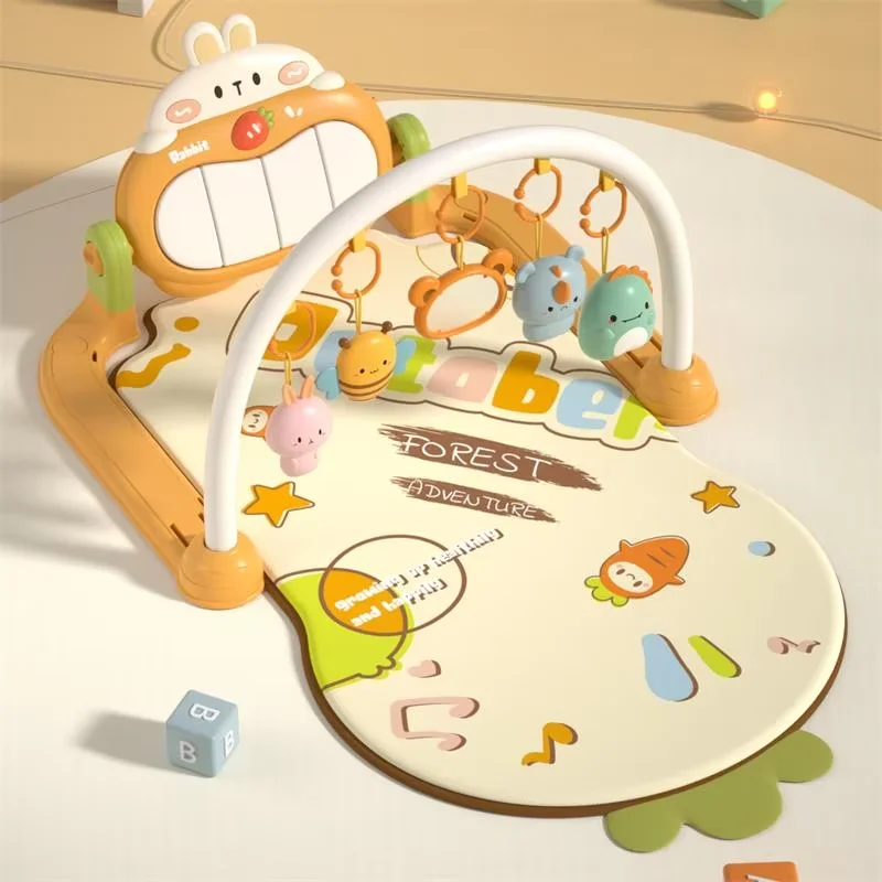 Musical Baby Activity Gym Rack Play Mat Kid Rug Puzzle Mat Carpet Piano Keyboard Infant Playmat Crawling Game Pad Baby Toy Gift