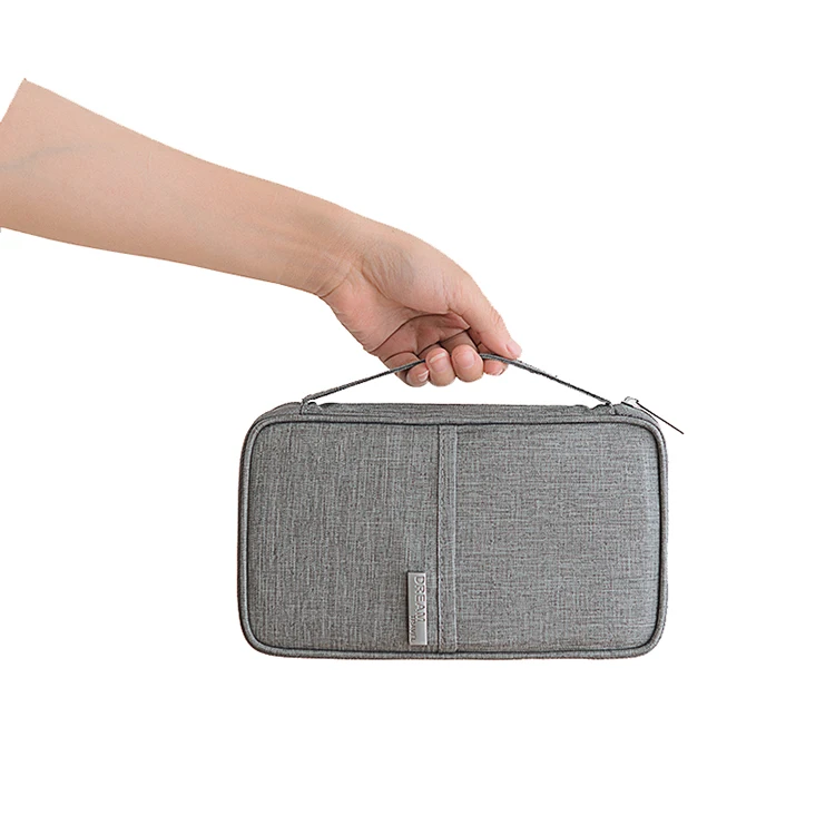 Travelsky custom Cash Tickets Pen Case Travel Document Organizer Passport Holder Wallet polyester Credit Card Holder