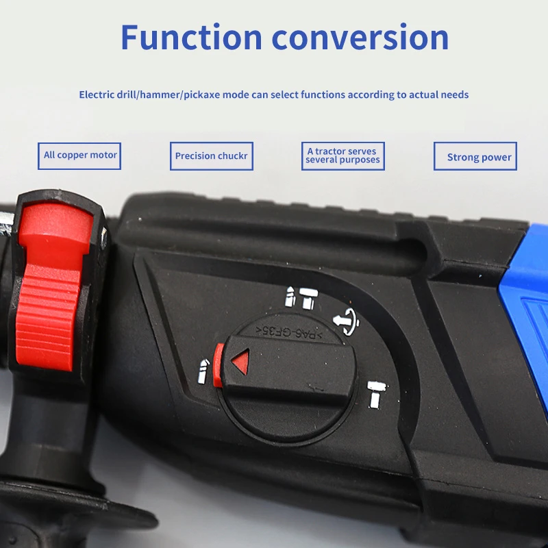 Electric hammer High quality factory rotary hammer Lightweight electric hammer drill household concrete plug-in tools