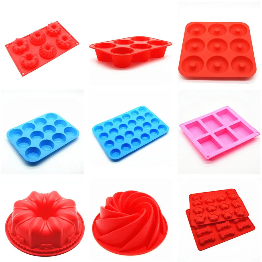 BHD Non-Stick Professional Reinforced Baking Molds Silicone Square Cake Pan for Brownie