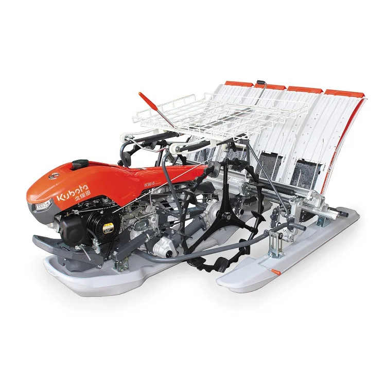 High speed 4 wheel walking type rice transplanter rice planting machine