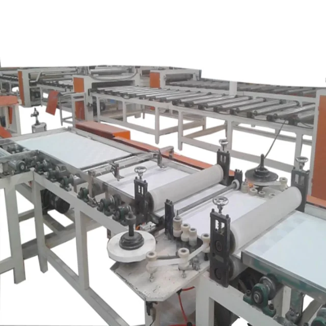 High tech Type Laminated Gypsum Ceiling Tile rightangle edges sealing Making Machine