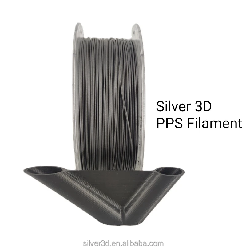 Silver3D PPS Plastic Polyphenylene Sulfide 3D Printing Filament 1.75mm Filaments 1kg/rolls For Industrial 3D Printing