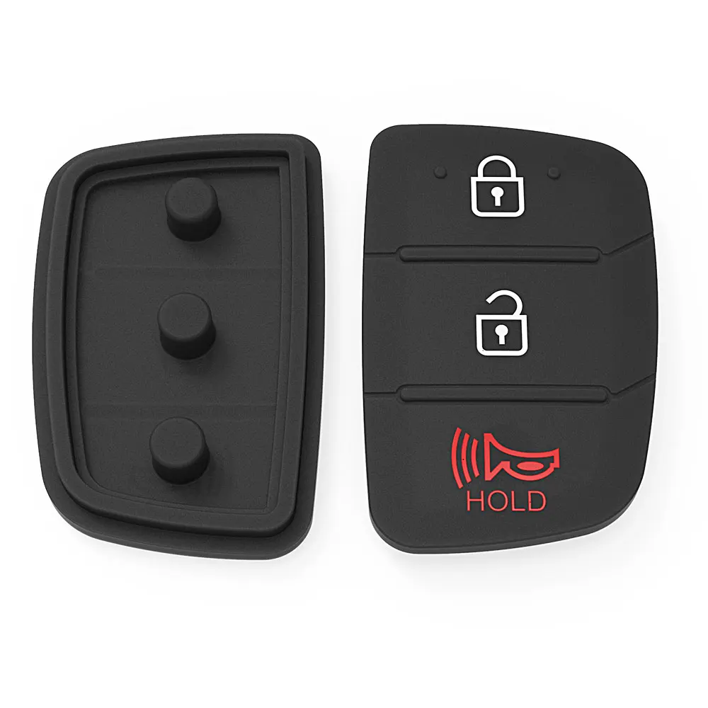 Car Key Silicone Button Pads Remote Key Case Rubber Button Pad Suitable for Kia K2 K5 Hyundai ix35 Mistra Santa Fe Elantra