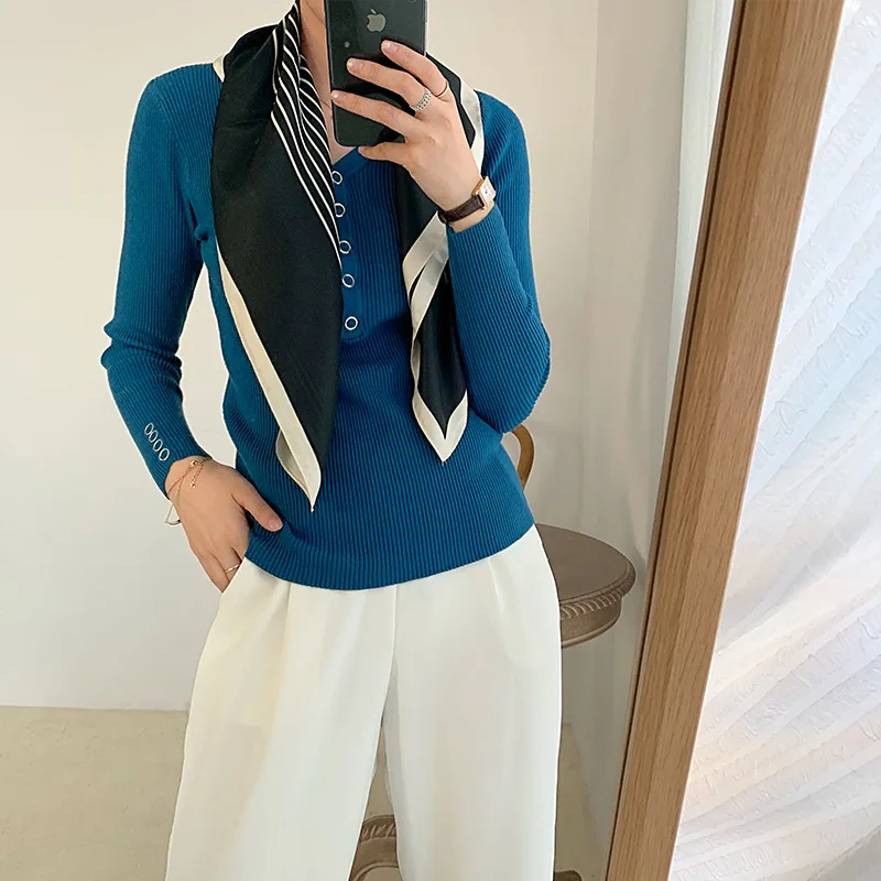 New Fashion Summer Scarves For Women Best Matched Summer Silk Square Scarf Black and White Color Wholesales brand scarf summer