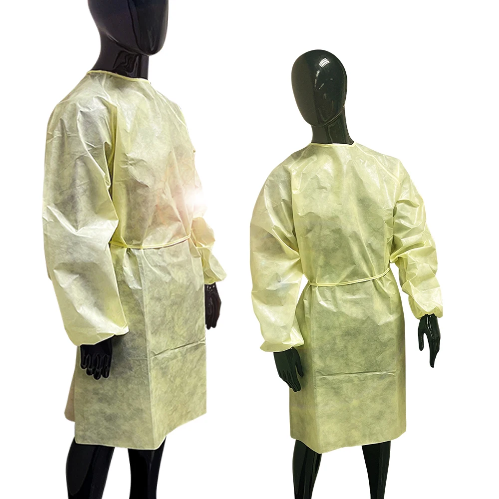 China Supplier Wholesale Non Woven Disposable Clothing Blue Aami Level 1 Gown For Adult