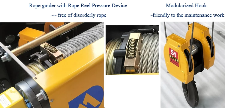 5 ton 9 m newly upgraded Europe style electric hoist 3 ton Wire Rope Hoist price