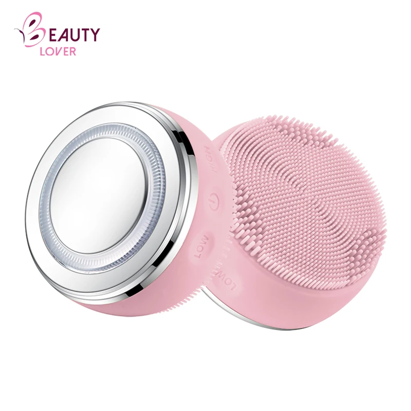 From China Photon Therapy Silicone Usb Mini Electric Led Face Cleansing Brush