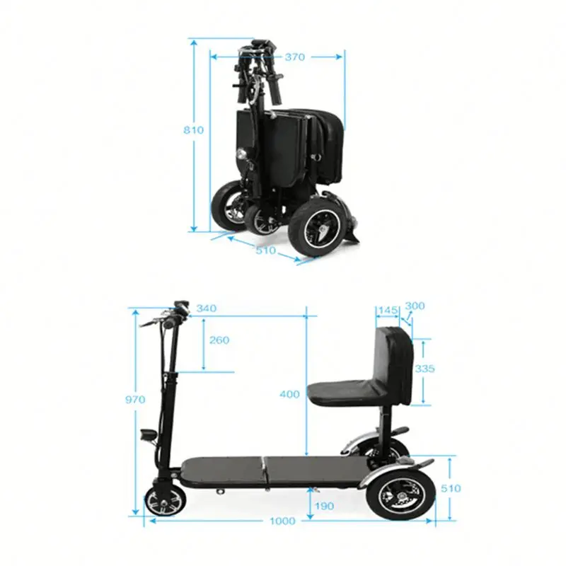 Lightweight Electric Folding Mobility Scooter Mobility Wheelchair Electric Scooter 3 Wheel Handicapped Fast Adult