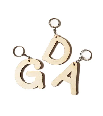 ESL Laser Cutting Wooden Custom Keychains Keychain Custom Logo