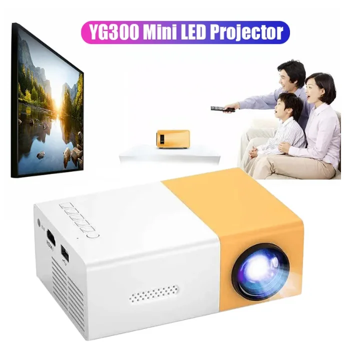 YG300 мини светодиодный проектор Yg300 обновленная версия 600 люмен 320x240P HDMI-совместимый USB аудио