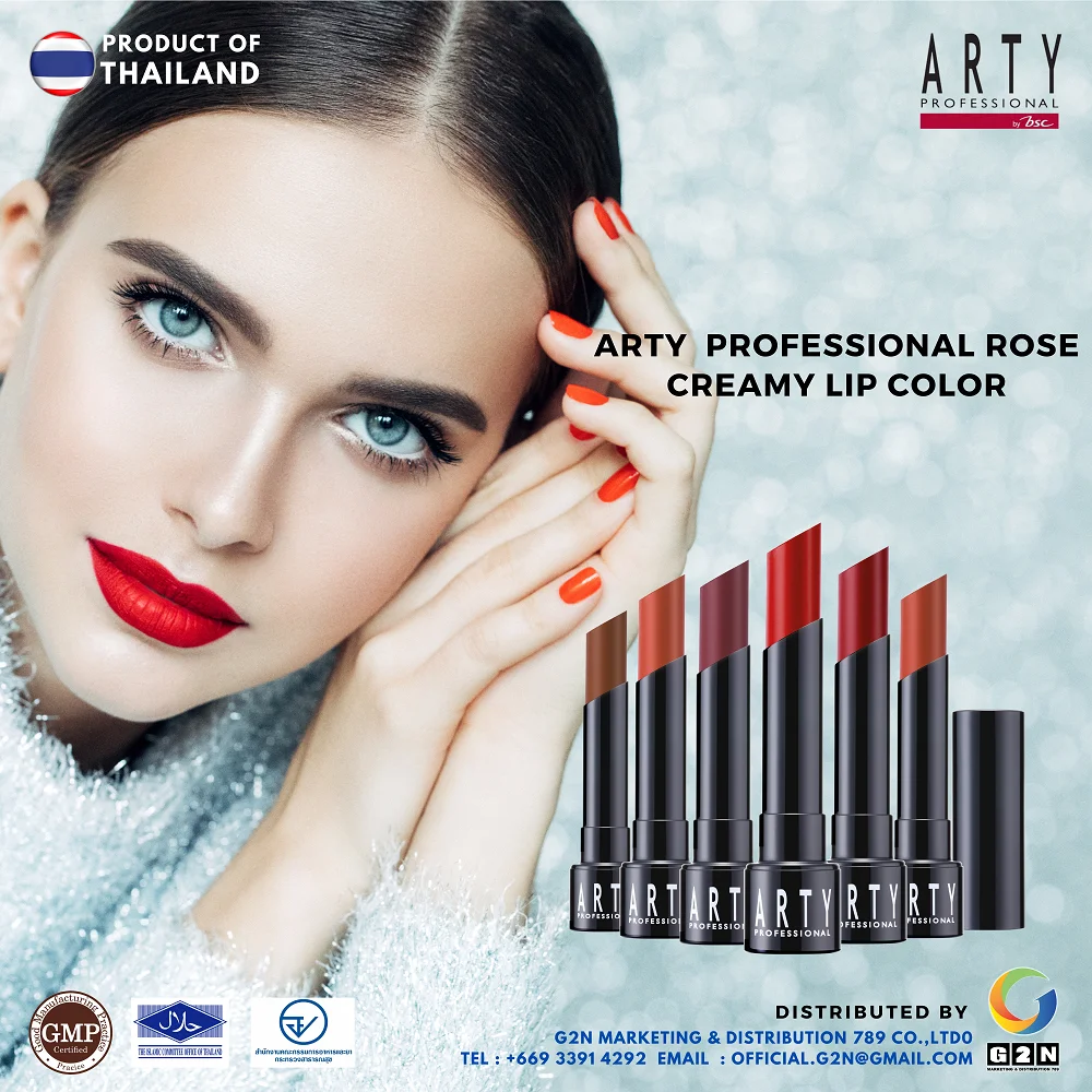 The Best Premium Quality of the Make up Rose Creamy Lipstick Color  Product from Thailand