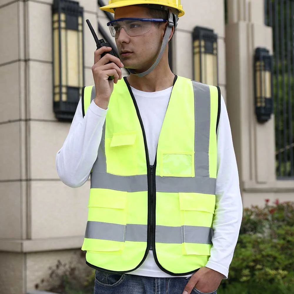 
Safety Vest Garment 100% Polyester Reflective Vest Custom Printed Logo for Construction and Garden Building 
