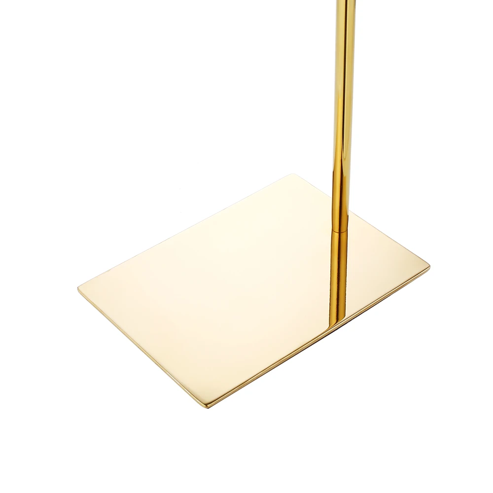 New Design Mirror Gold Tie Display Case Adjustable Height Tie Display Rack for Boutique Retail Shops