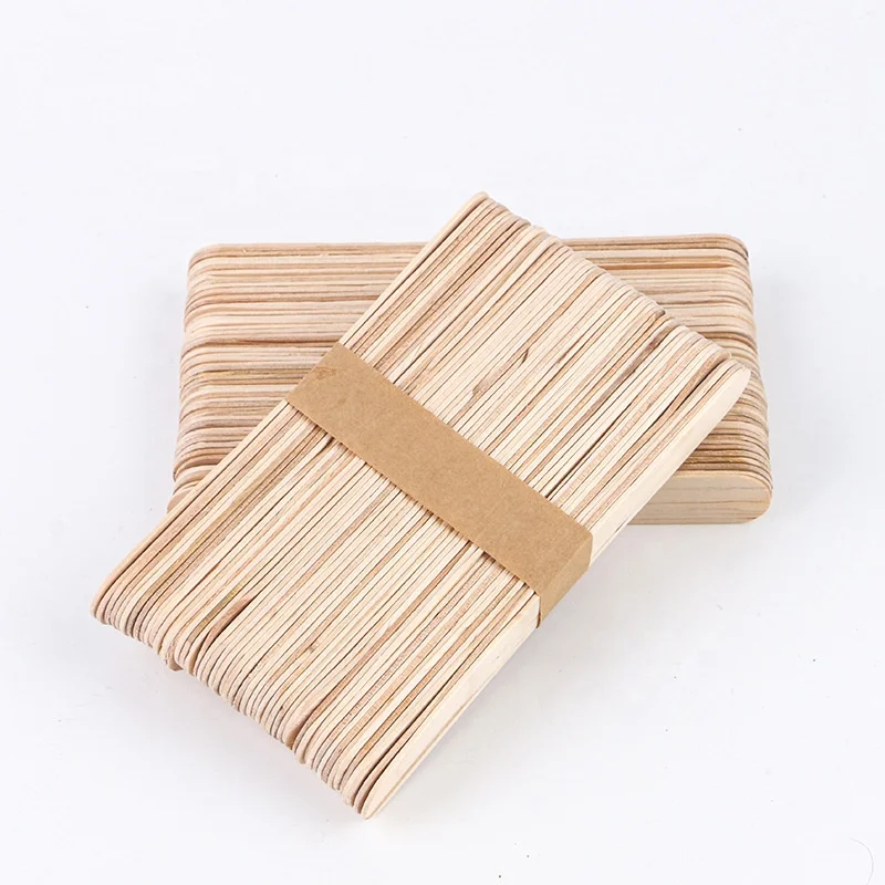 Wholesale 100pcs/bag wooden applicator wax face sticks disposable professional hair removal tool wax stick