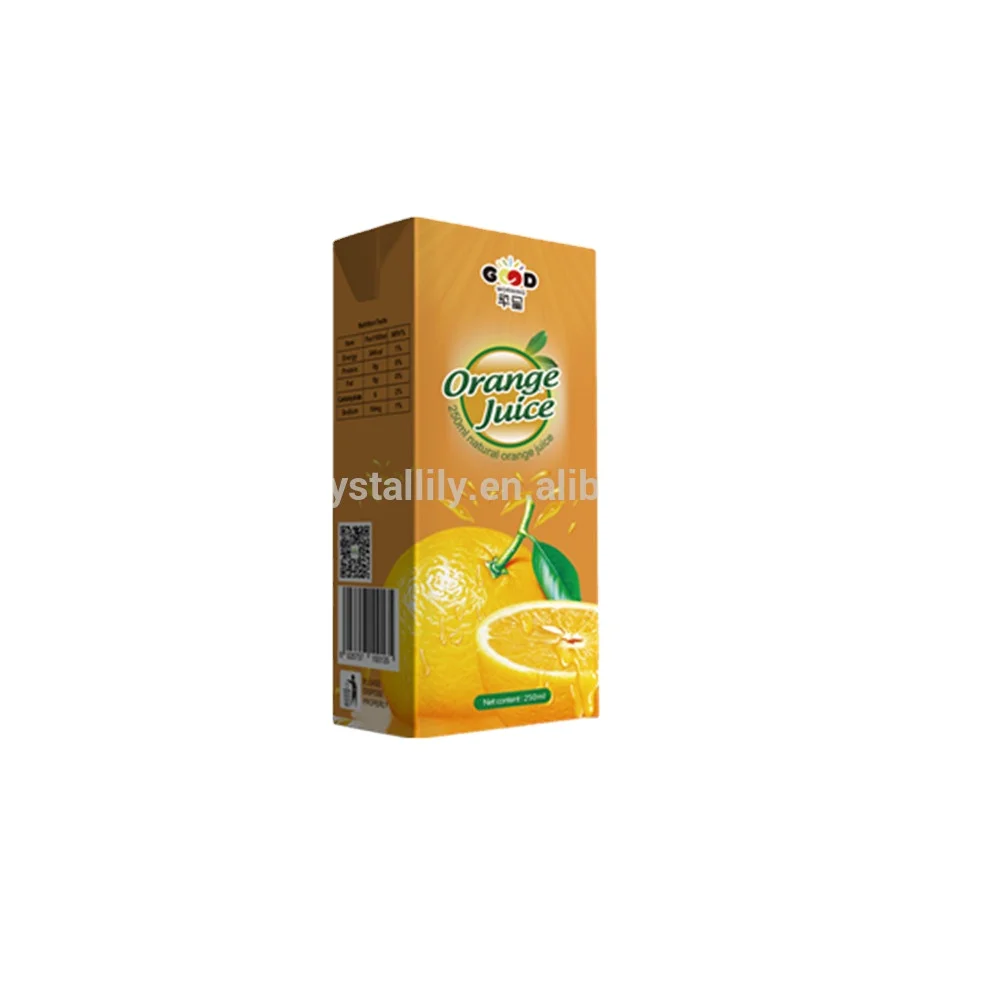 
paper box pack juice drink HACCP BRC HALAL Certification fruit juice drink 250ml 