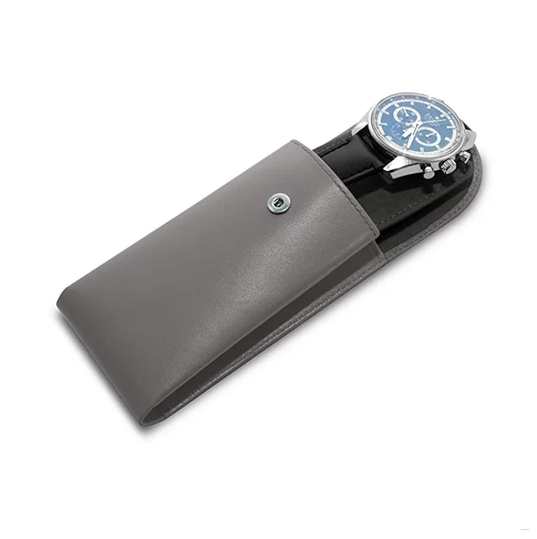 Custom watch holder box pouch portable travel pocket leather watch case