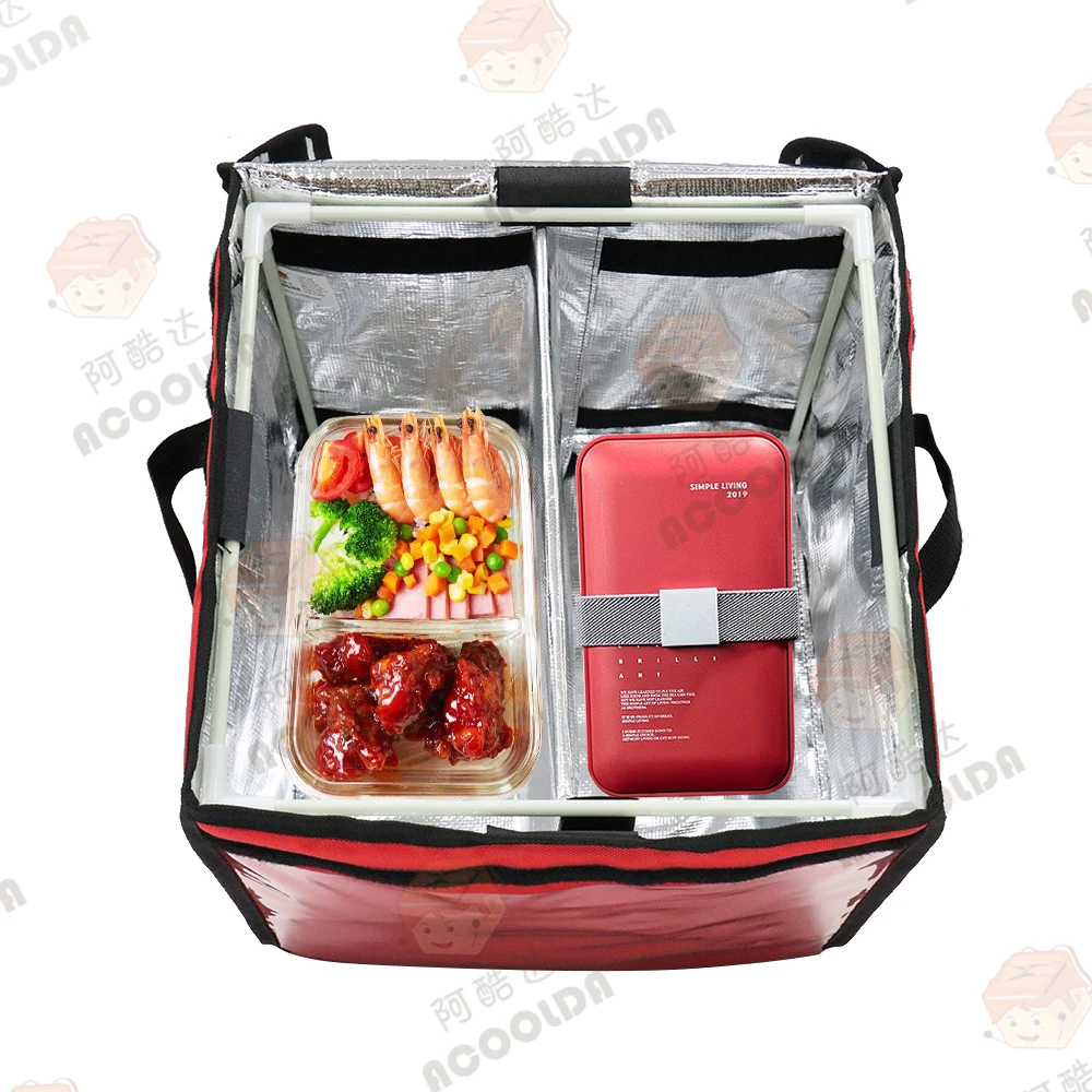 High Quality Customized  bag Insulated Food Delivery Bag cooler box for motorcycle backpack fast food delivery bag
