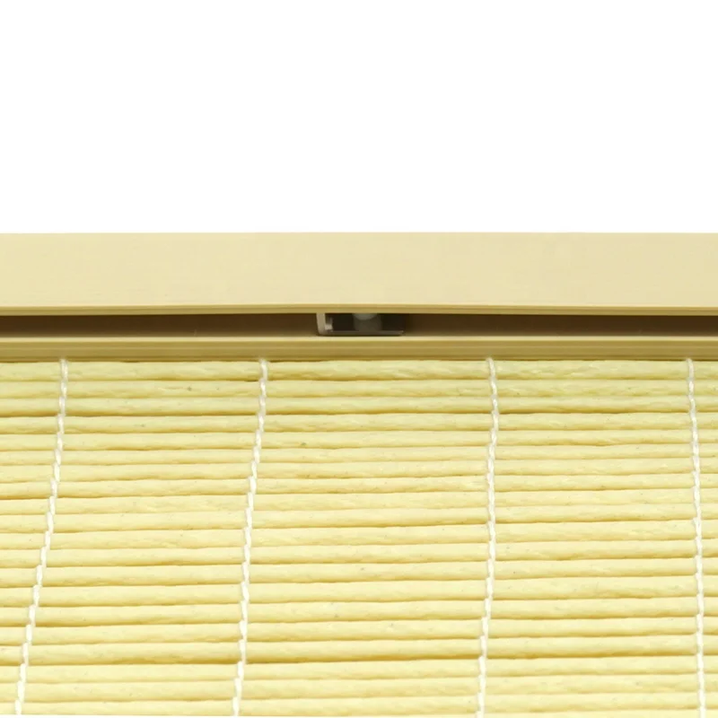 Living Space Source Factory Wholesale PVC Woven Rattan Hand Shaking Roller Blinds Rolling Up Window shades Interior Office Use