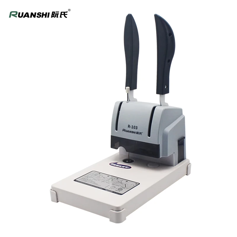 R-103  30mm Voucher Binding Machine Financial Accounting VouchersSpecial File Bill Punching MachineHot Melt Riveting Pipe Manual