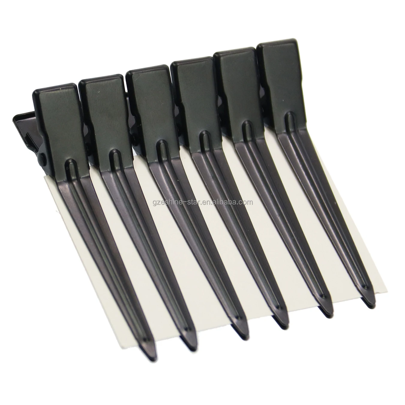High quality professional electroplating matt black nickel plated metal Hairclip 6 coils spring strong hairdressing section cli