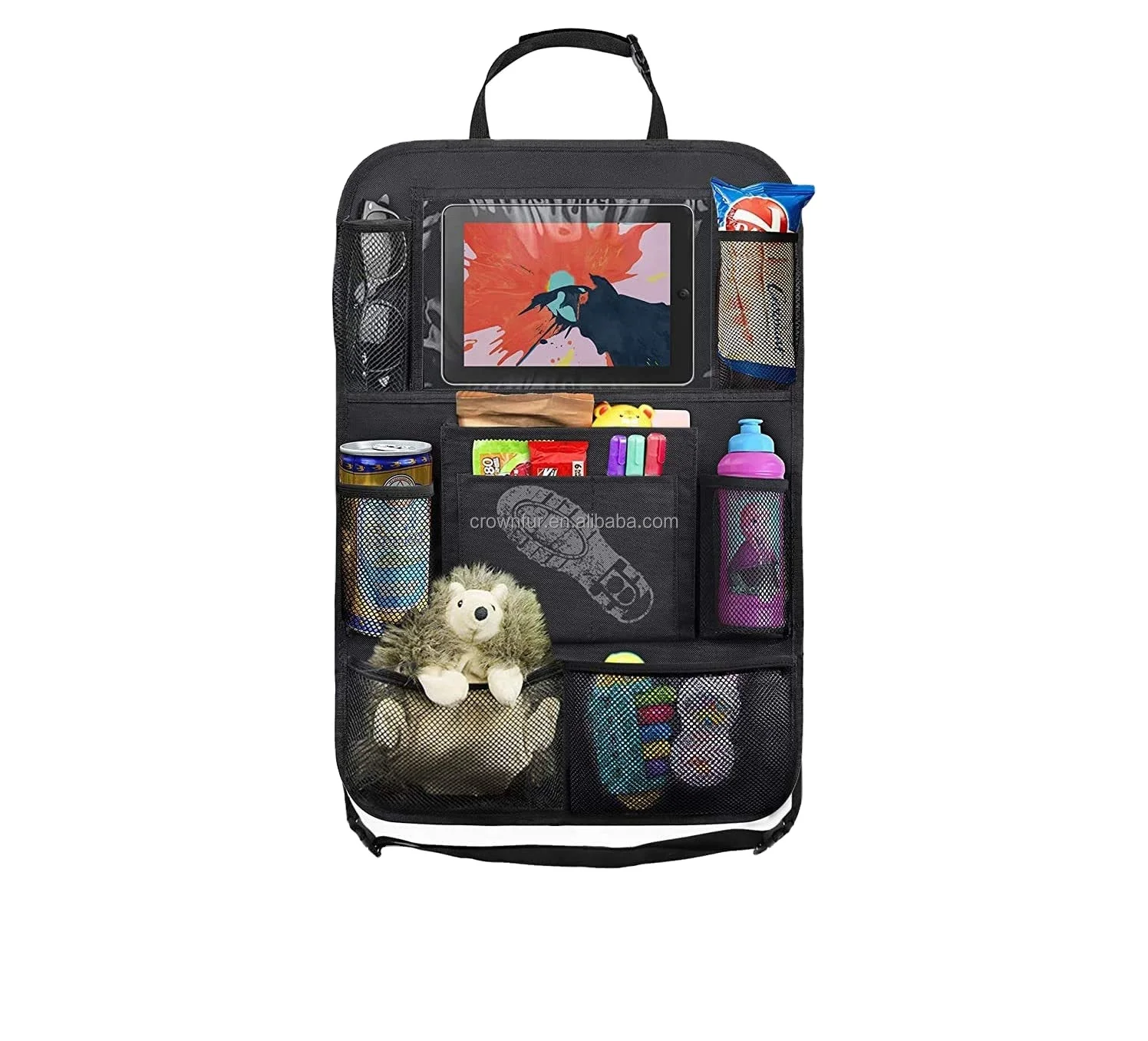 Universal Car back seat cover organizer Luxury Car Interior Accessories leather car back seat organizer bags with cup holder