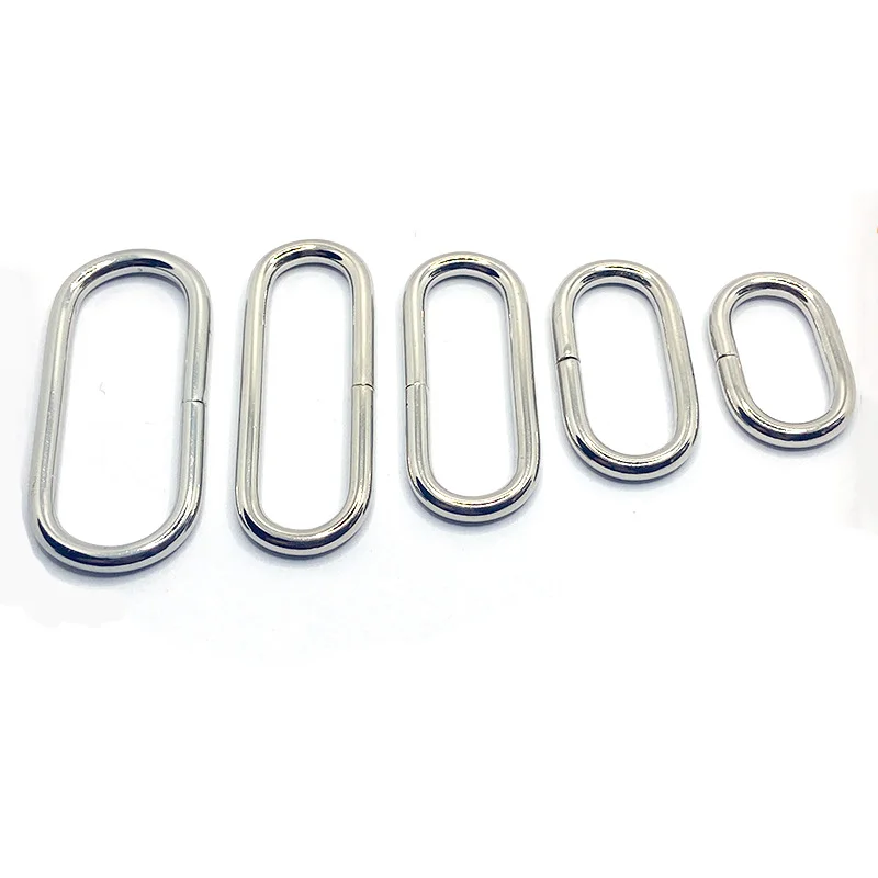 Custom Metal Iron Adjust Oval Plate Ring Buckle for Bag