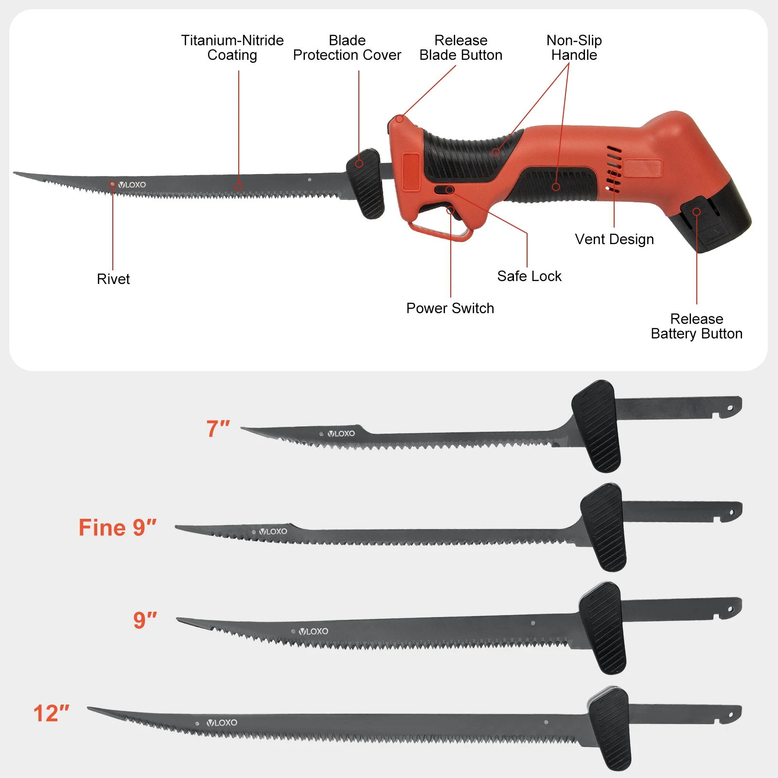 Top Selling Electric Steak Knife Stainless Steel Blades Electric Fillet Knife
