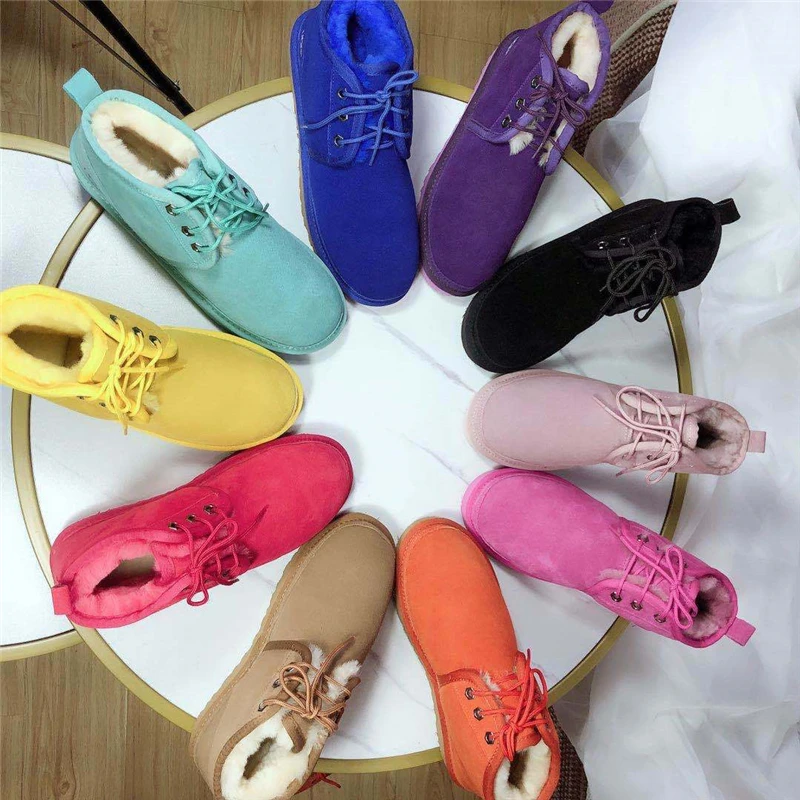 Мужские зимние ботинки из натуральной овчины для мужчин и женщин