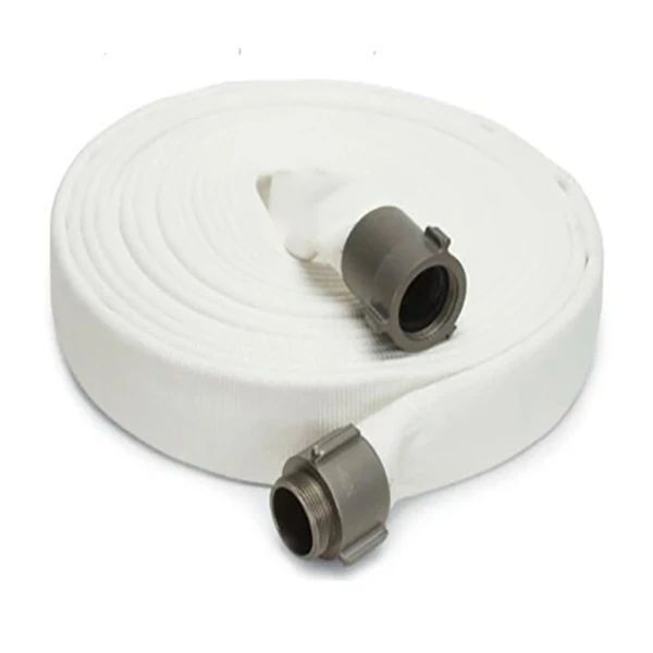 1inch 1.5 inch 2 inch 250 PSI white canvas fire fighting hose pipe Canvas Hose Pu/ Pvc/Sythetic Lined Fire Hose