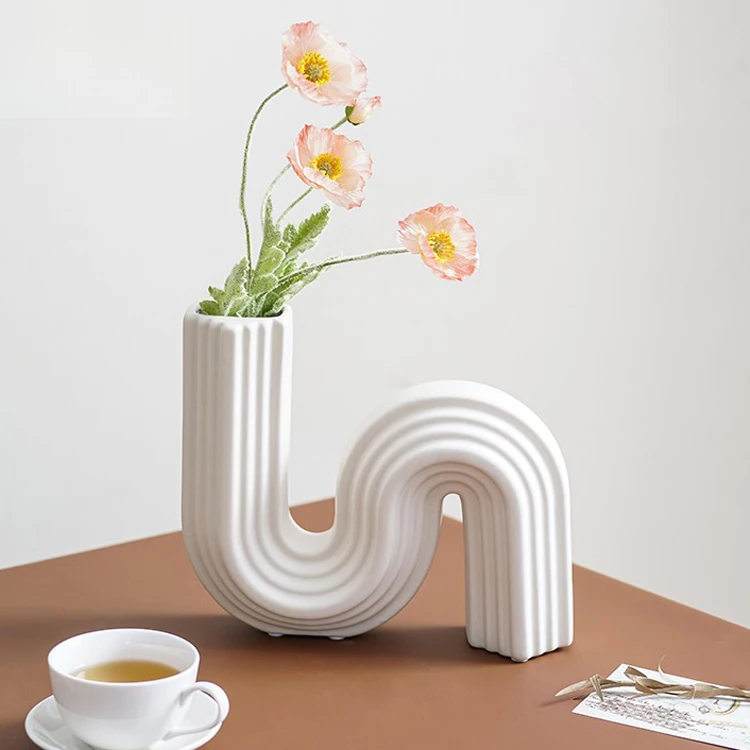 Nordic modern minimalist creative decorative home space decor geometric unique abstract designers ceramic& porcelain vases