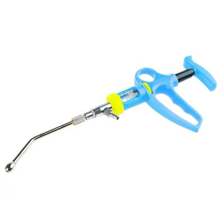 5ml Livestock Veterinary Syringe Continuous Injection Animal Health Products Automatic Drenching Gun With Nozzle