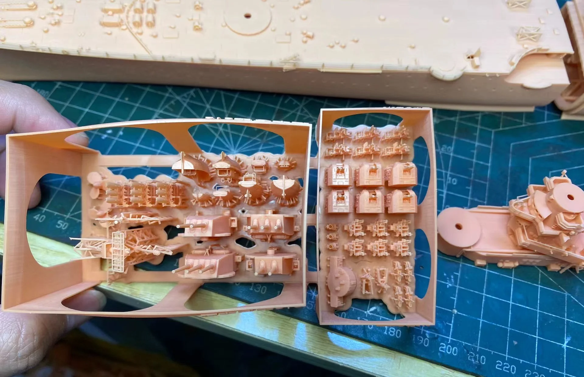 3D printed kits 1/350 Italian Duca degli Abruzzi class cruisers (full hull)