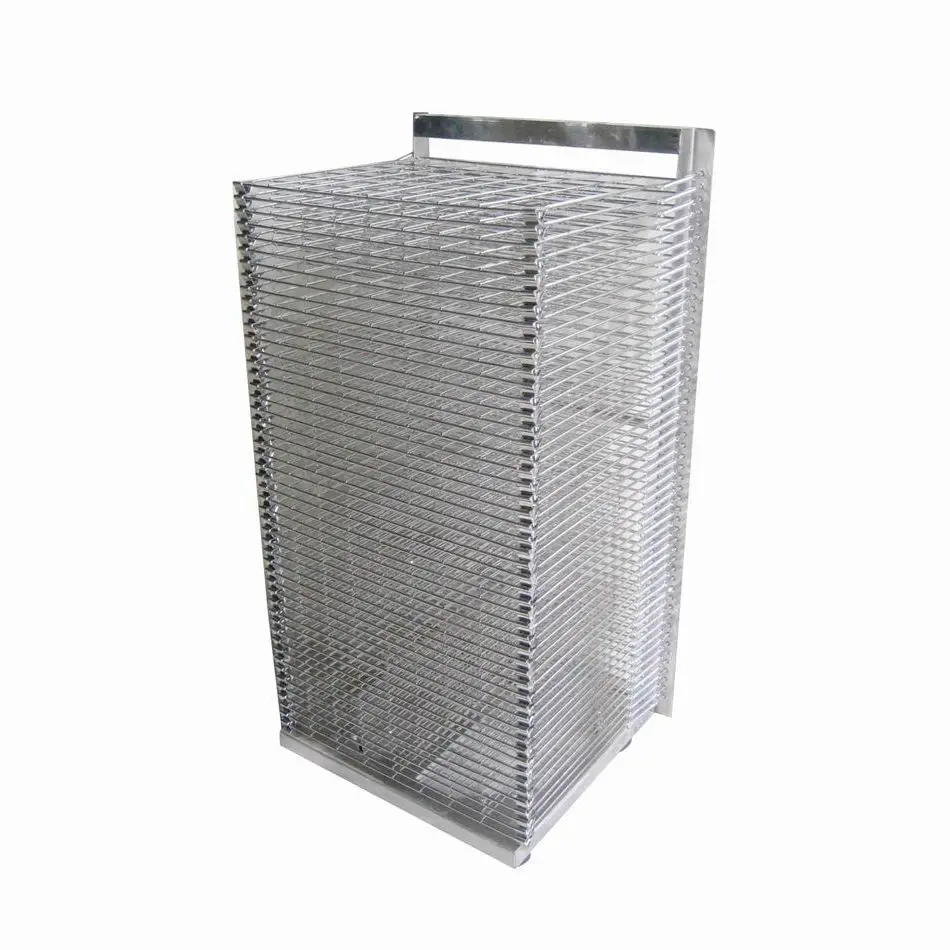 Промышленный высококачественный оцинкованный порошковое покрытие из нержавеющей стали стеллаж для трафаретной обработки с 4