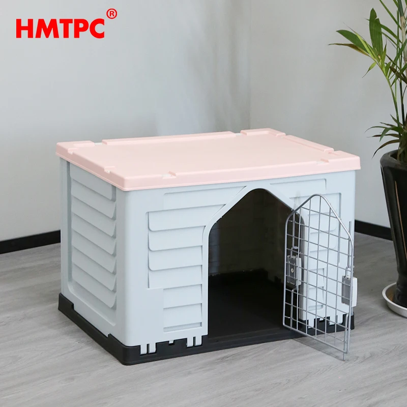 Insulated Doghouse Puppy Shelter, Water Resistant Easy Assembly Sturdy Dog Kennel with Elevated Floor and Air Vents