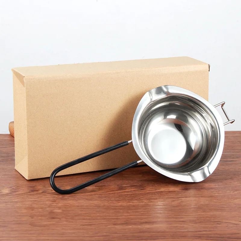 Stainless Steel Chocolate Melter Pot Mini Size Butter Milk Melting for Wax Bowl Warmer 400ml