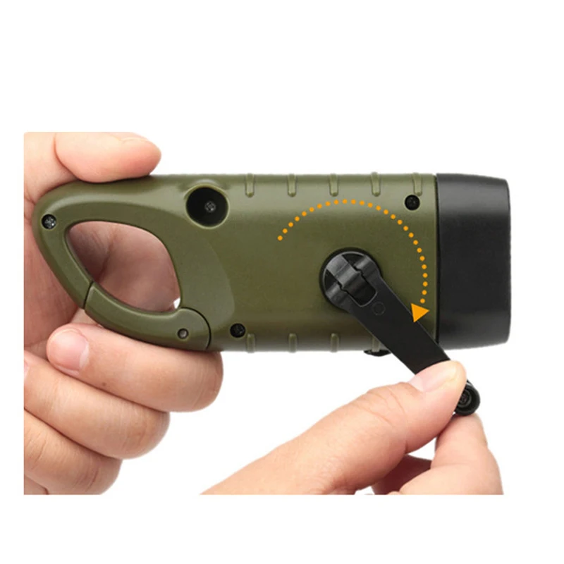 OEM Factory direct sale mini torch Solar Powered Hand Crank Dynamo Flashlight