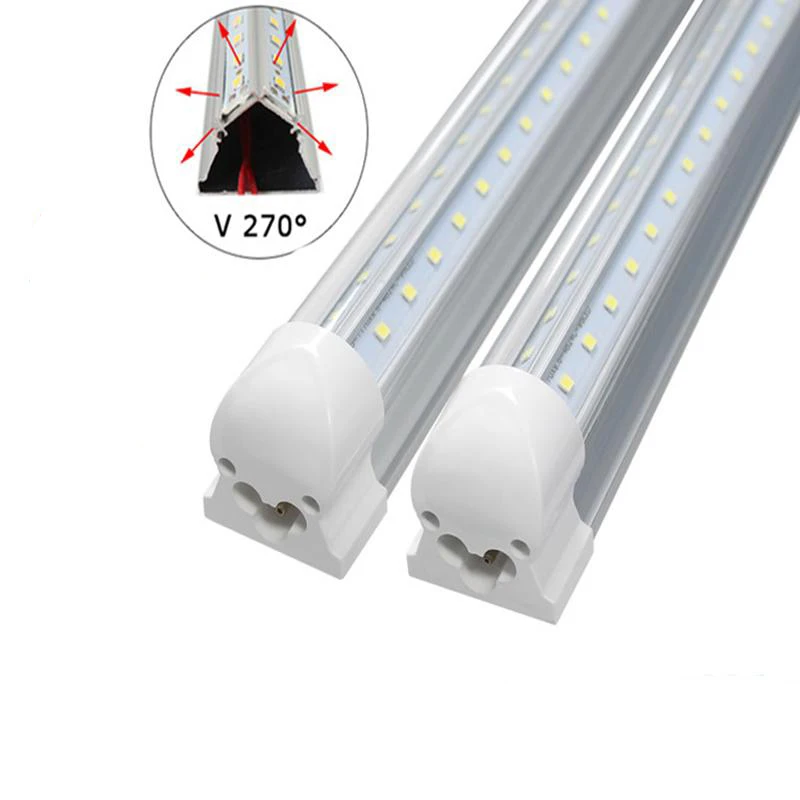 2023 New Design V-shaped 30W 60W 8ft T8 Integrated Led Tube Light Fixture tube